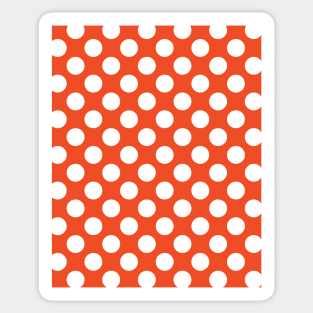 Orange Polka Dots Seamless Pattern 019#001 Sticker